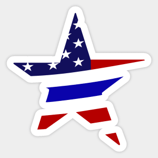 i back the blue American Flag Sticker